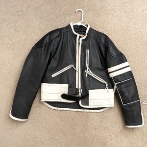 Men’s Black Leather Sturgis Easyriders Harley Jacket. Sz L